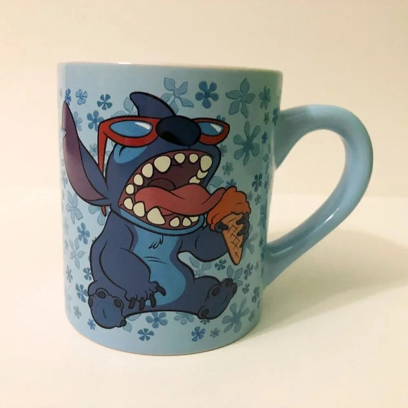 Disney Lilo and Stitch Mug Ice Cream Cone Ceramic 14  oz Coffee Cup Lilo - Picture 1 of 14